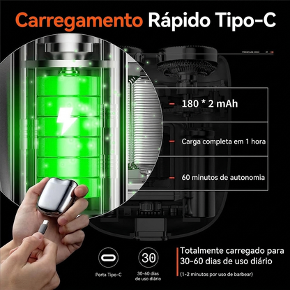 Mini Barbeador Pocket Pro Compacto