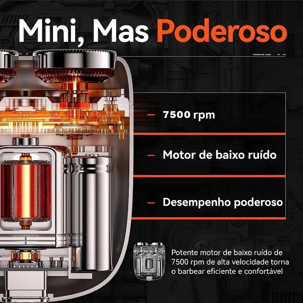 Mini Barbeador Pocket Pro Compacto