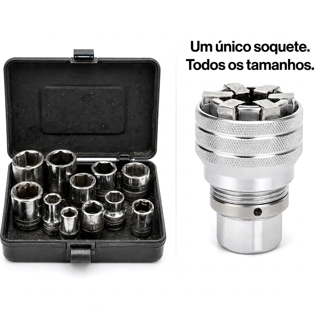 Chave de Encaixe Universal 10–19 mm.